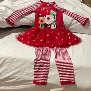 Emily Rose 4 Santa snowman reindeer outfit worn once
